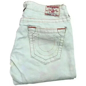 True Religion Y2K White Bobby Cutoff Jeans